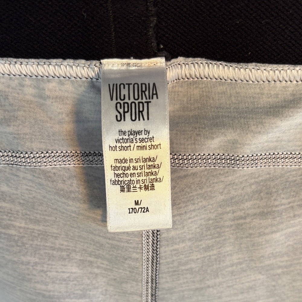 GENTLY WORN VICTORIA’s SECRET THE PLAYER HOT SHORT/ MINI SHORT BLACK HEATHERED M - Picture 8 of 12